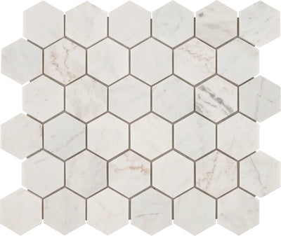 Aspire Stone Studio 2" Hexagon 12" x 12" Marble Mosaic