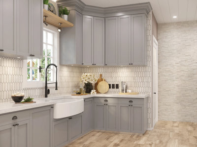 Aspire Stone Studio 2 x 6 Picket 12" x 12" Marble Mosaic