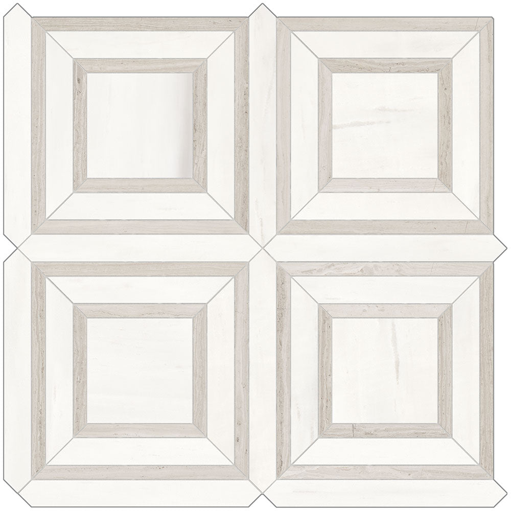 Tesoro Mayfair 6" Piazza 11.75" x 11.75" Porcelain Mosaic