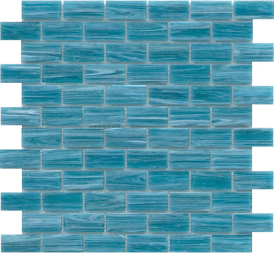 Emser Swirl 1 x 2 12" x 12" Glass Mosaic