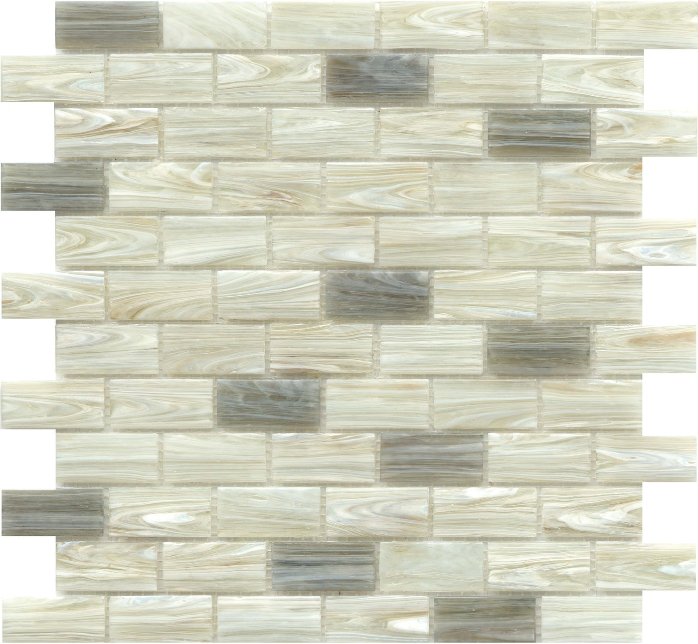 Emser Swirl 1 x 2 12" x 12" Glass Mosaic