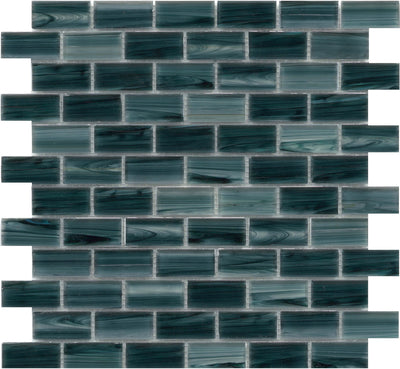 Emser Swirl 1 x 2 12" x 12" Glass Mosaic