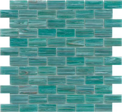 Emser Swirl 1 x 2 12" x 12" Glass Mosaic