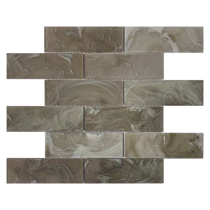 Maniscalco Tundra 2 x 6 12" x 12" Glass Mosaic