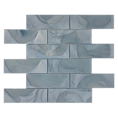 Maniscalco Tundra 2 x 6 12" x 12" Glass Mosaic