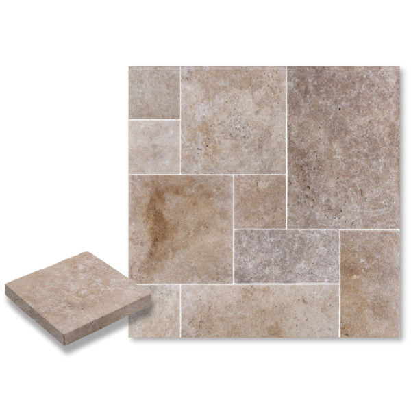 Patara Stone Travertine French Pattern RW x RL Travertine Paver