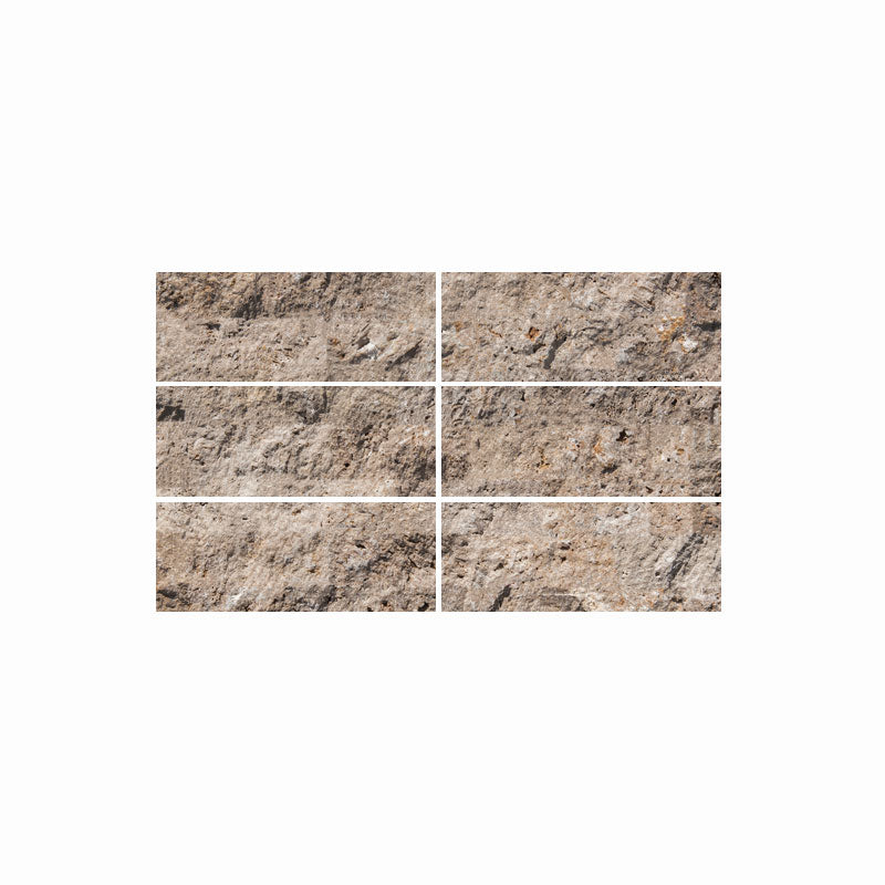 Patara Stone Travertine Splitface 3" x 8" Travertine Tile