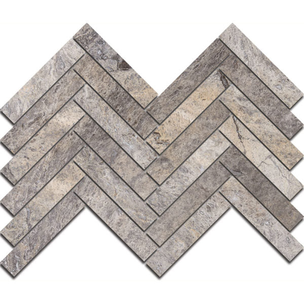 Patara Stone Travertine Insignia 10.8" x 16.7" Travertine Mosaic