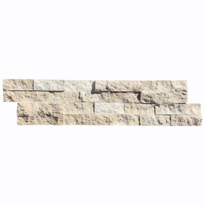 Patara Stone Travertine Corner Ledger 6" x 24" Travertine Mosaic