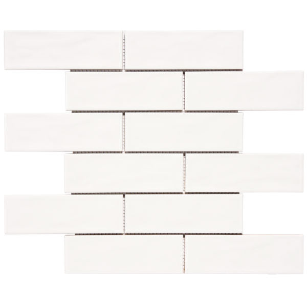 Patara Stone Sophia 2 x 6 Brick 11.9" x 12.05" Porcelain Mosaic