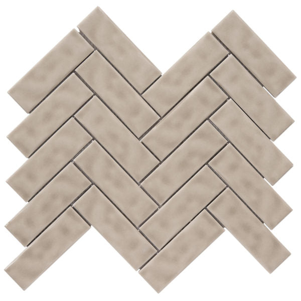 Patara Stone Sophia Herringbone 10.3" x 12.5" Porcelain Mosaic