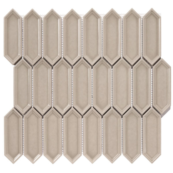 Patara Stone Sophia Small Picket 11.65" x 11.85" Porcelain Mosaic