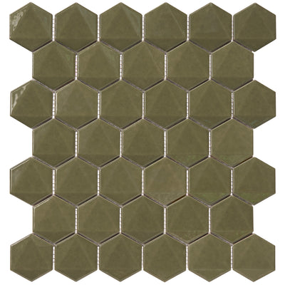 Patara Stone 3D Hexagon 2" 11.8" x 12" Porcelain Mosaic