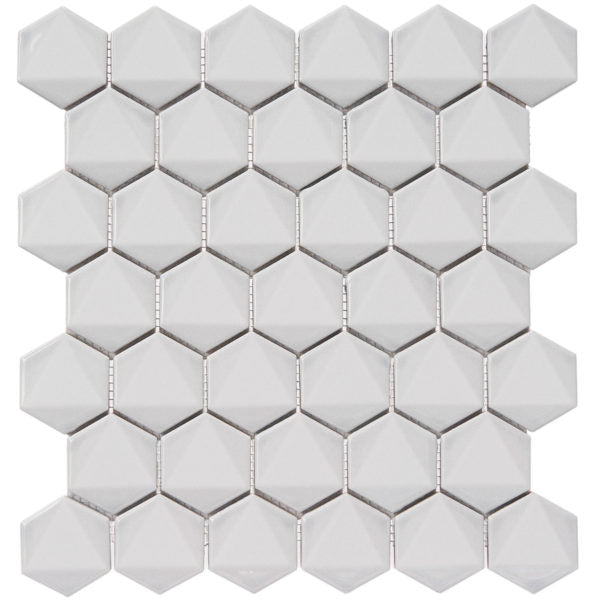 Patara Stone 3D Hexagon 2" 11.8" x 12" Porcelain Mosaic