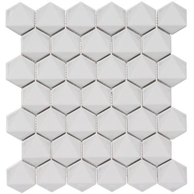 Patara Stone 3D Hexagon 2" 11.8" x 12" Porcelain Mosaic