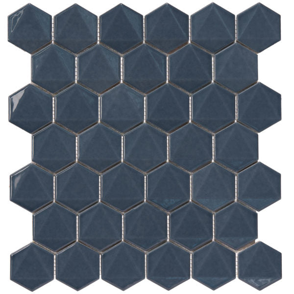 Patara Stone 3D Hexagon 2" 11.8" x 12" Porcelain Mosaic