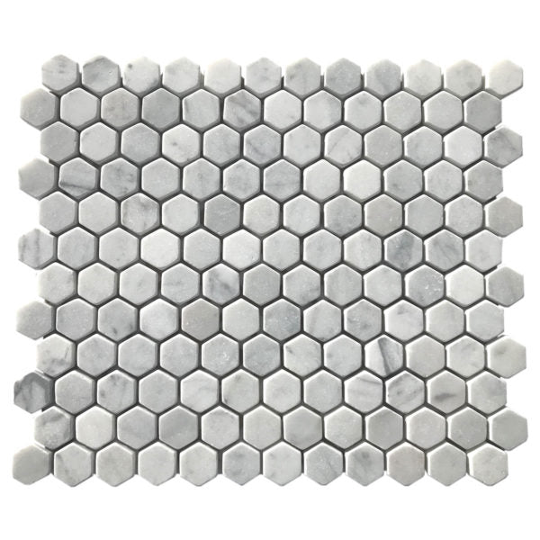 Patara Stone Marble 8MM 1" Hexagon 10.2" x 11.8" Marble Mosaic