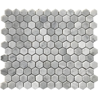 Patara Stone Marble 8MM 1" Hexagon 10.2" x 11.8" Marble Mosaic