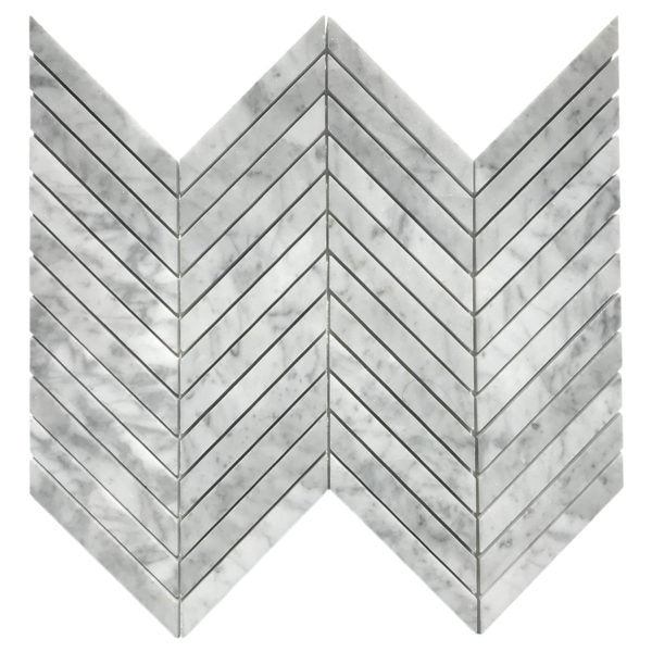 Patara Stone Marble Chevron 11" x 13.6" Marble Mosaic