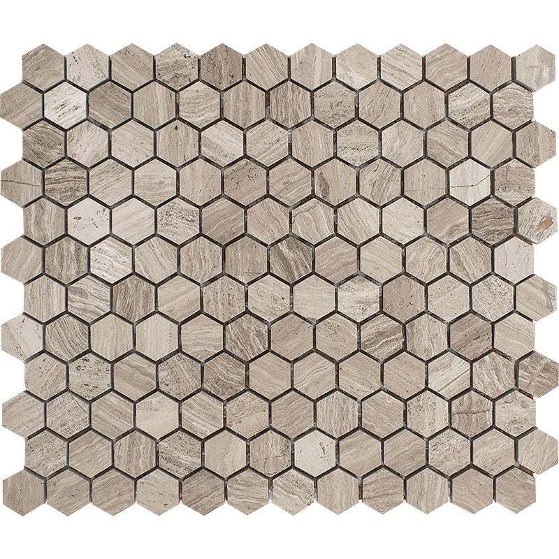 Patara Stone Marble 1" Hexagon 10.2" x 11.8" Marble Mosaic