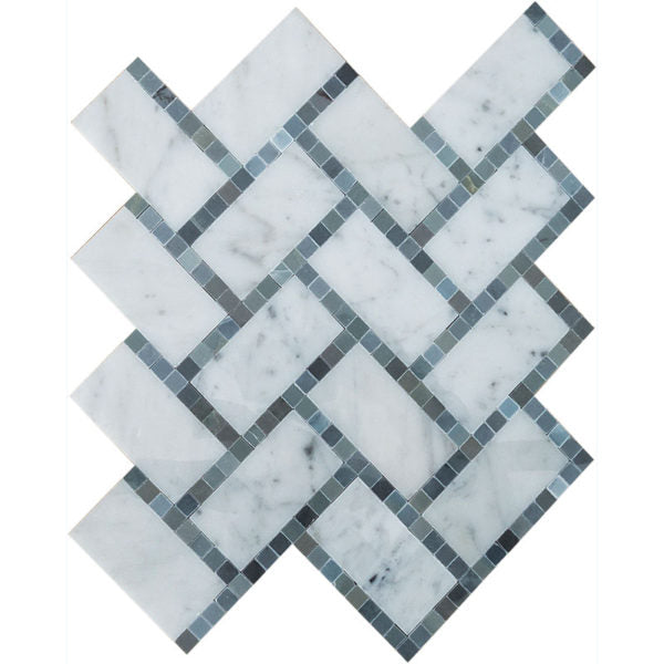 Patara Stone Marble Herringbone 10.23" x 11.42" Marble Mosaic