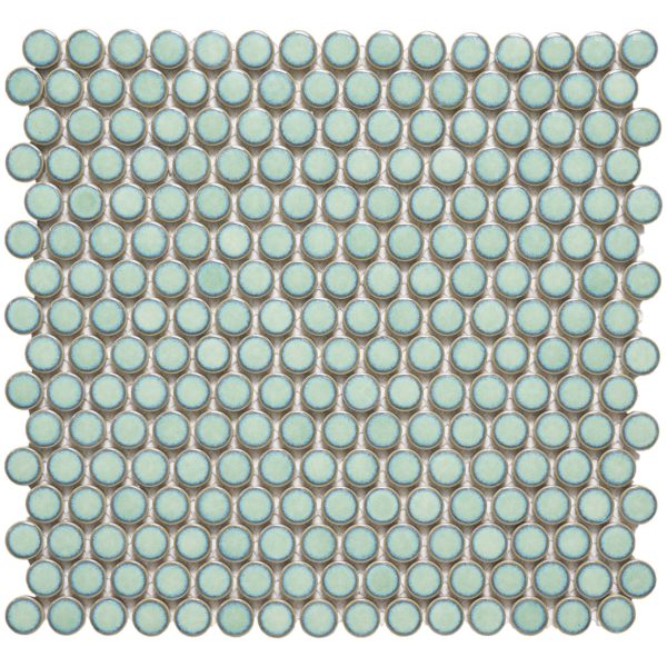 Patara Stone Borgo 1" Penny Round 11.46" x 12.4" Porcelain Mosaic