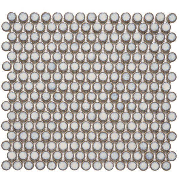 Patara Stone Borgo 1" Penny Round 11.46" x 12.4" Porcelain Mosaic