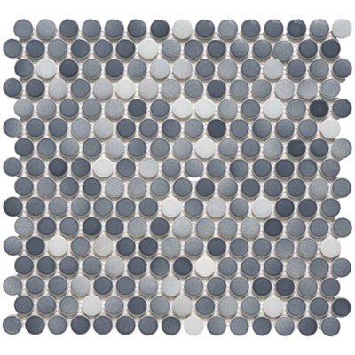 Patara Stone Como 1" Penny Round 11.46" x 12.4" Porcelain Mosaic