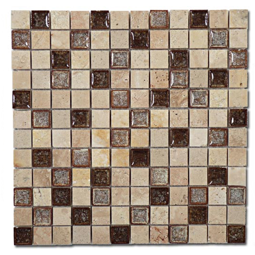 Tranquil 1" x 1" 11.75" x 11.75" Marble Mosaic