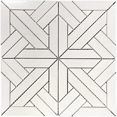 Patara Stone Waterjet Karo 12" x 12" Marble Mosaic