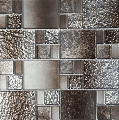 Tesoro Terra Bella Random 11.75" x 11.75" Glass Mosaic