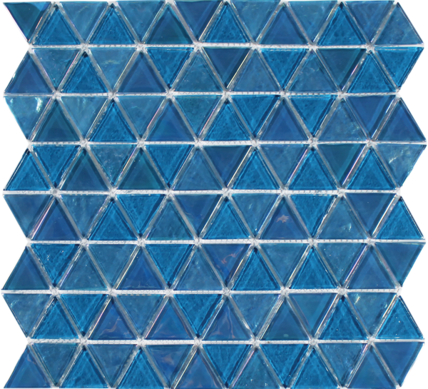 Tesoro Aquatica Triangle 11.75" x 11.75" Glass Mosaic