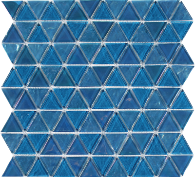 Tesoro Aquatica Triangle 11.75" x 11.75" Glass Mosaic