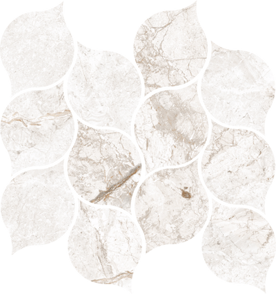 Happy Floors Toscana Leaf 11" x 13" Porcelain Mosaic