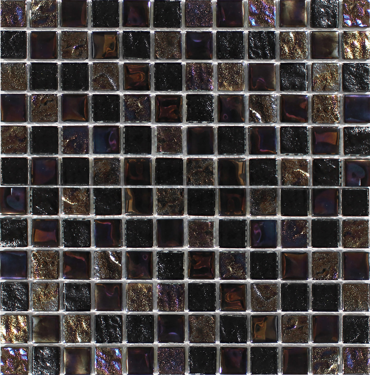 Tesoro Aquatica Treasure 1 x 1 11.75" x 11.75" Glass Mosaic