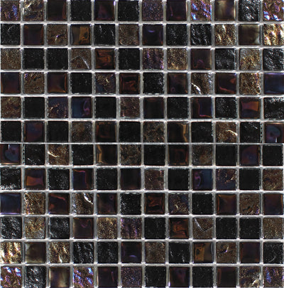 Tesoro Aquatica Treasure 1 x 1 11.75" x 11.75" Glass Mosaic