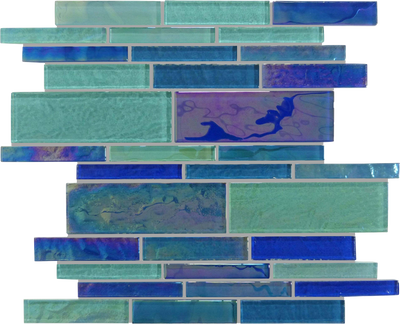 QDI Surfaces Treasure Irregular Random 12" x 12" Glass Mosaic