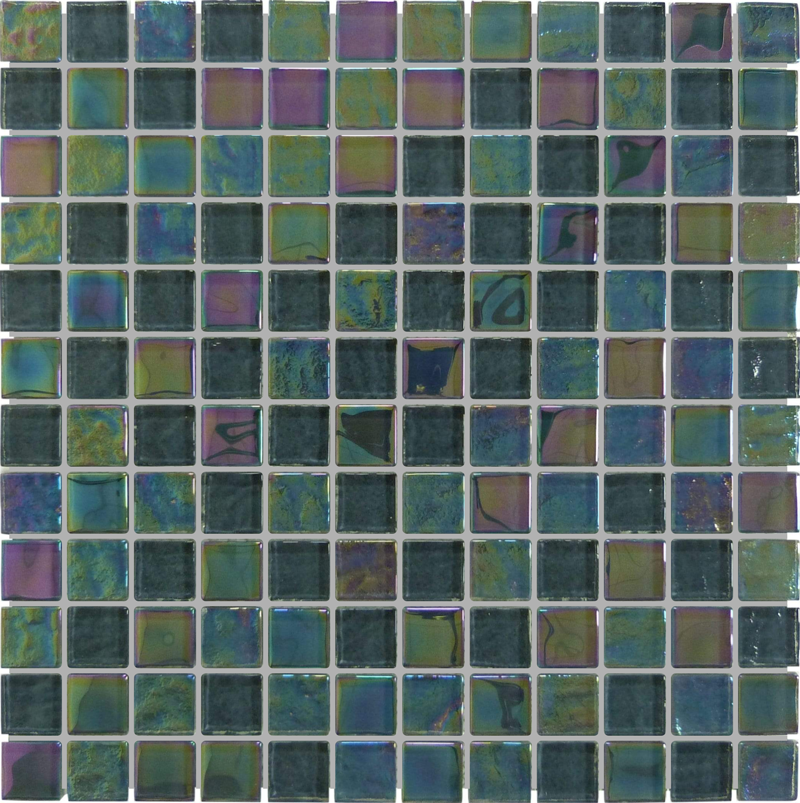 QDI Surfaces Treasure 1 x 1 12" x 12" Glass Mosaic