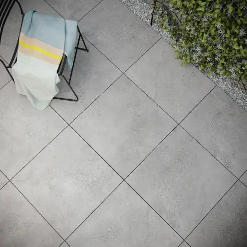 Agrob Buchtal Trio 48" x 48" Porcelain Paver Cement Grey