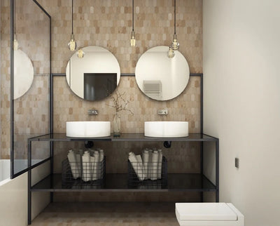 Aspire Stone Travertine 2 x 4 Picket 12" x 12" Travertine Mosaic