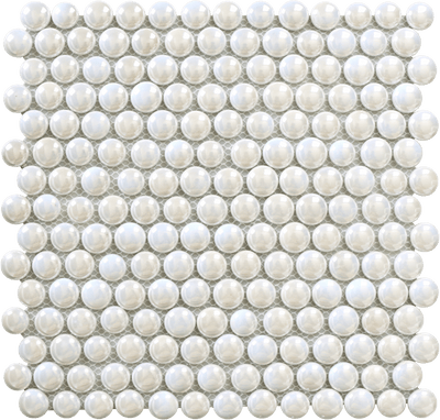 Bati Orient Penny Round 11.5" x 12" Glass Mosaic