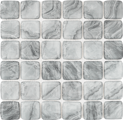 Bati Orient Mix Pattern Square 12" x 12" Glass Mosaic