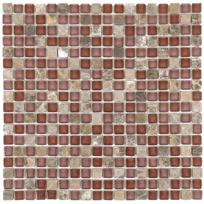 Bati Orient Mix 12" x 12" Glass & Marble Mosaic