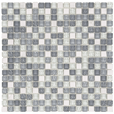 Bati Orient Mix 12" x 12" Glass & Marble Mosaic