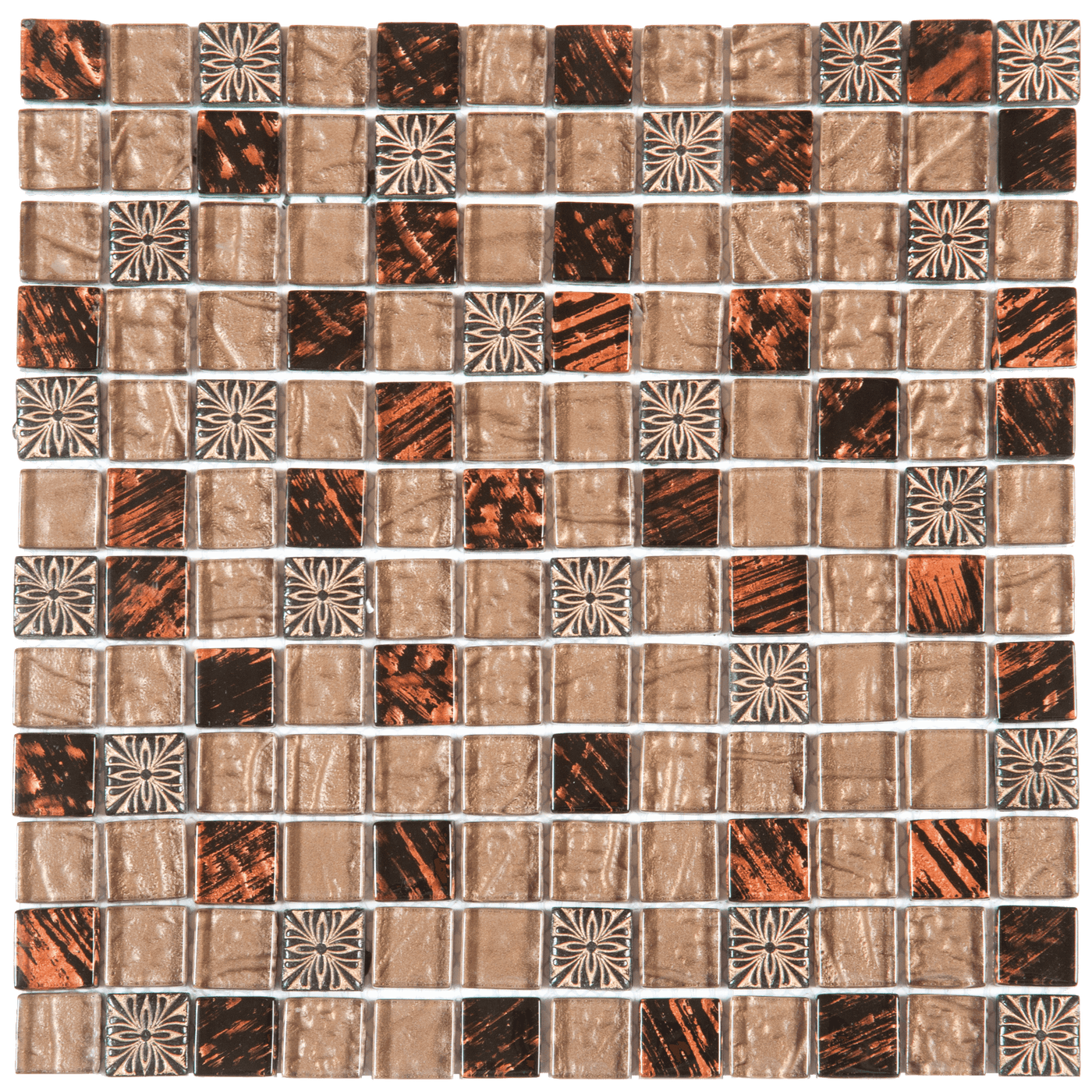 Bati Orient Mix 12" x 12" Glass & Marble Mosaic