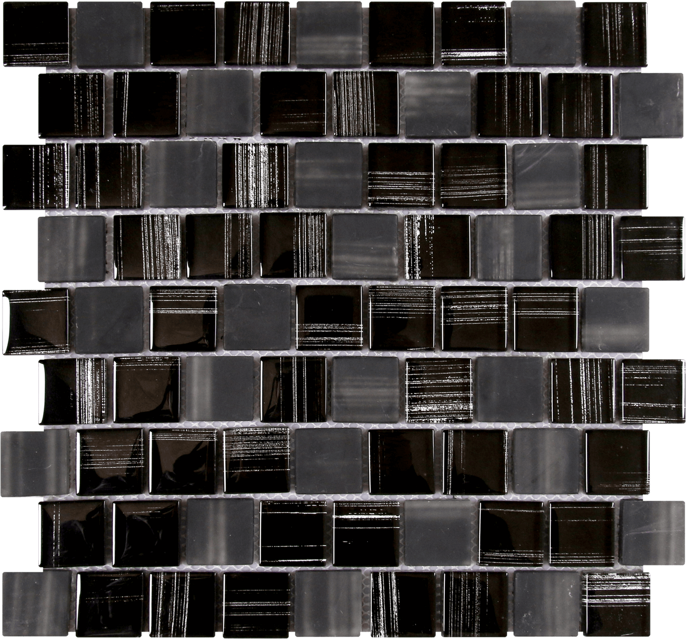 Bati Orient Mix Linear Brick 12" x 12" Glass Mosaic