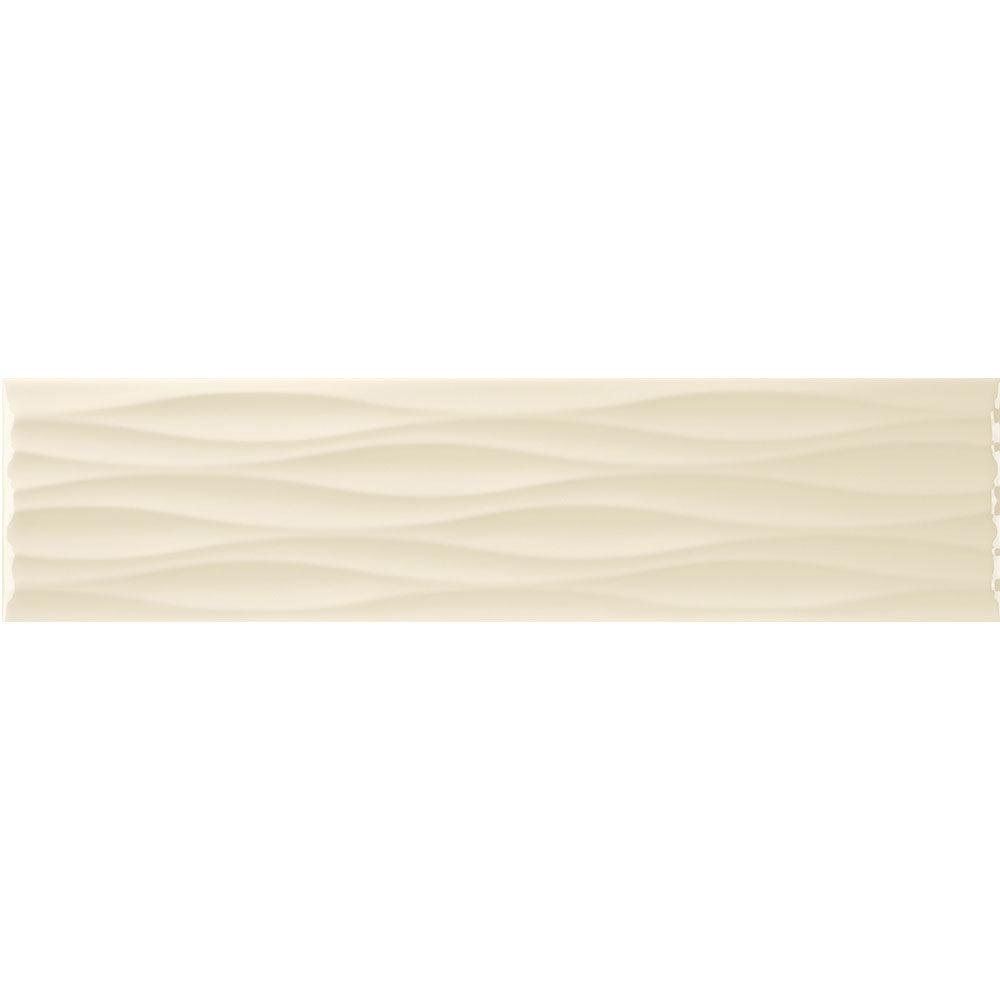 Tesoro Krea Ripple Deco 4" x 16" Ceramic Tile