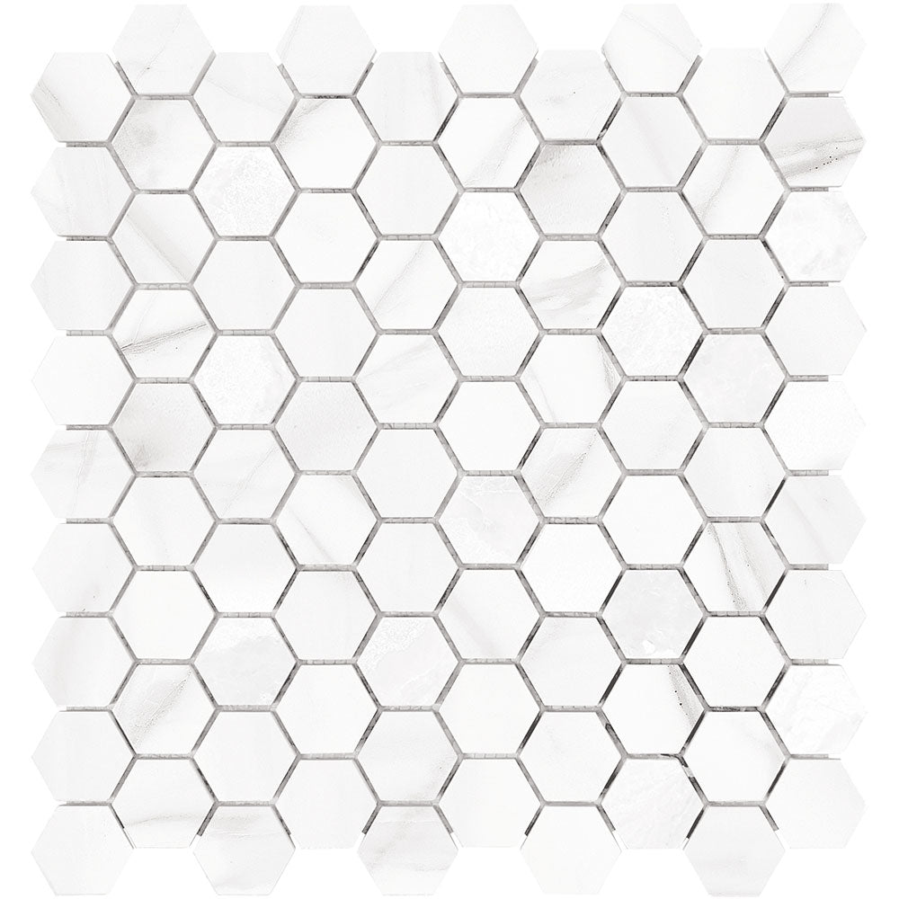 Tesoro Mayfair 1.25" Hexagon 11.5" x 12" Porcelain Mosaic