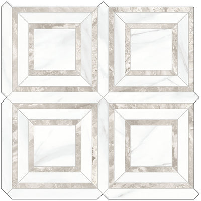 Tesoro Mayfair 6" Piazza 11.75" x 11.75" Porcelain Mosaic