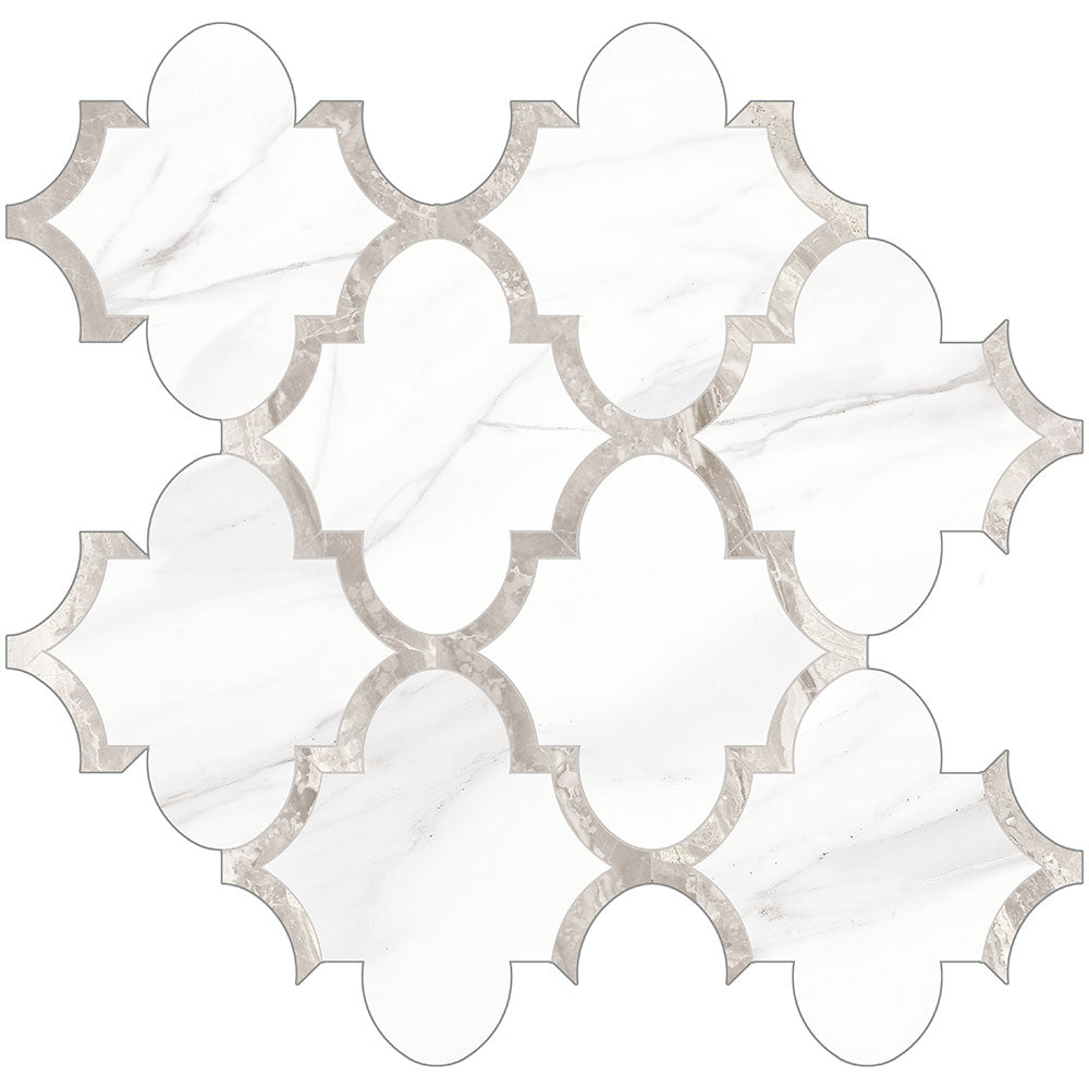 Tesoro Mayfair Arabesque 11.75" x 11.75" Porcelain Mosaic